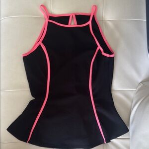 Black Tank Top with Pink Trim